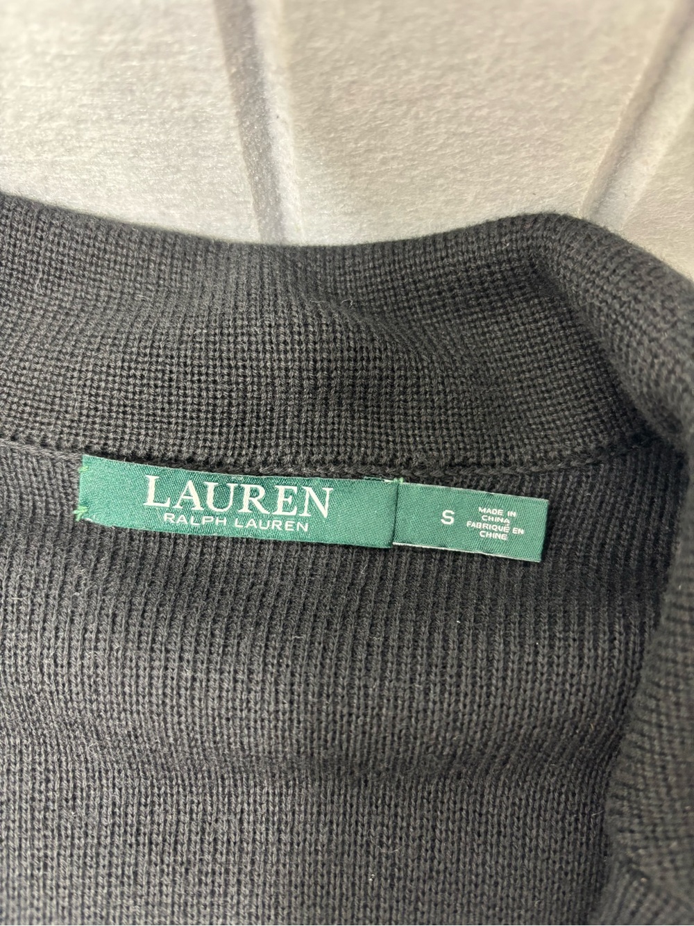 Lauren Ralph Lauren Black Cotton Sweater-Knit Blazer size S - Picture 12 of 15